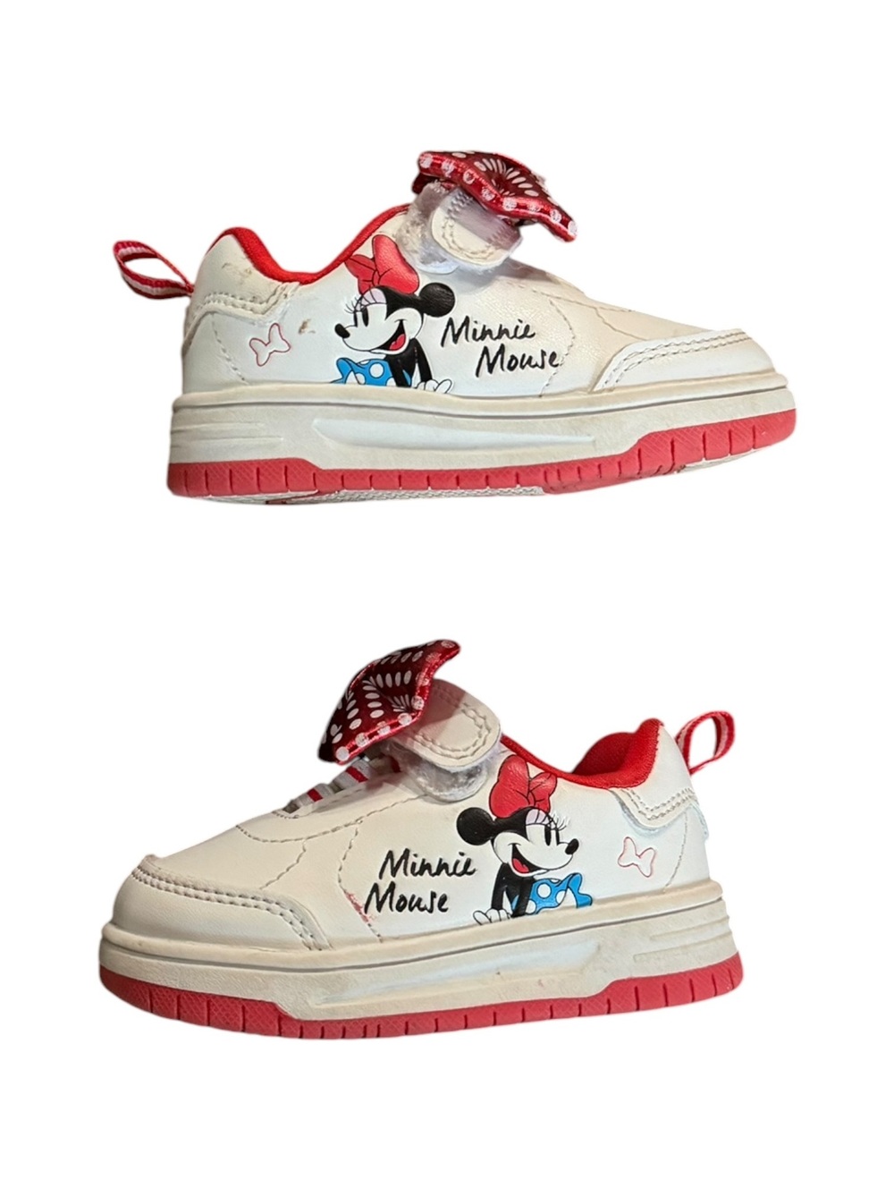 Minnie Mouse Polka Dot Bow Sneakers Shoes